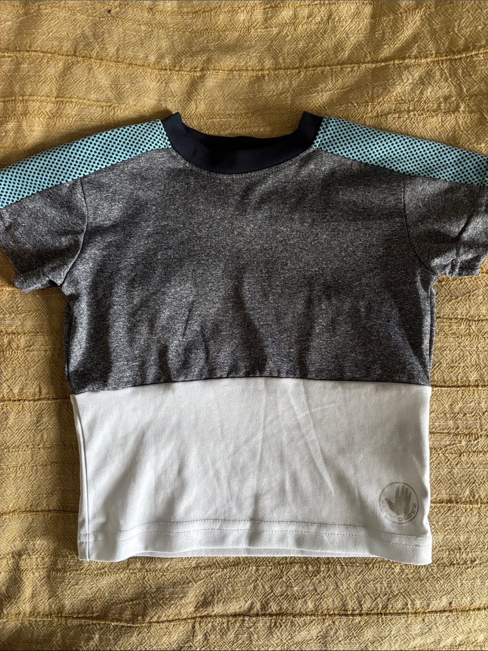 Body Glove Kids Colorblock Tee - Gray, White & Light Blue
